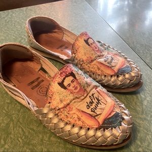Silver Leather Frida Kahlo Huaraches